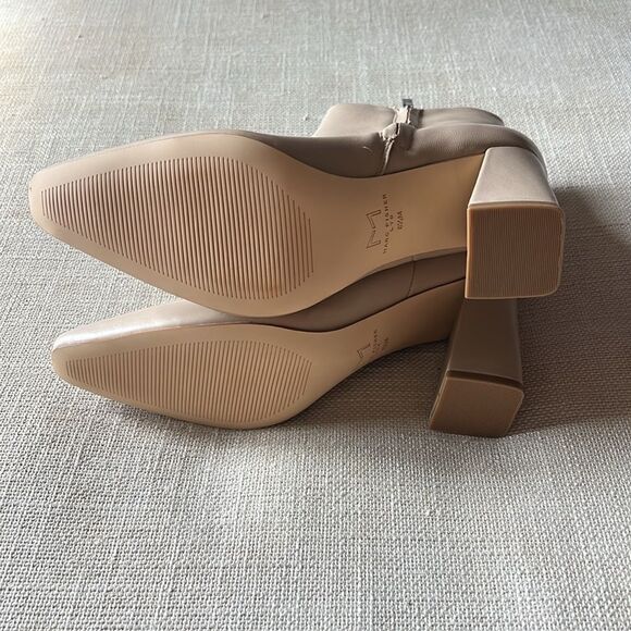 Marc Fisher Taupe YANARA HEELED BOOTIE Pointed Toe US 8.5 - Picture 7 of 12